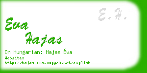 eva hajas business card